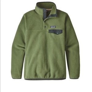 Men’s Patagonia Synchilla snap button fleece green